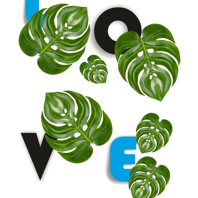 Mug Classic Mug, 11 oz (Tropical Monstera Leaves Clipart Bundle – Transparent Background – Print Ready)