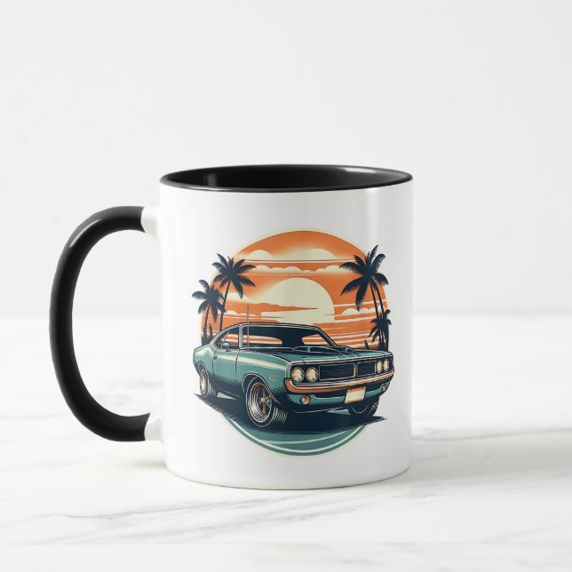 Mug Classic Muscle Car Retro Style Vintage (Gauche)