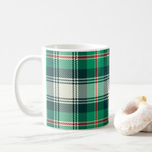 Mug Classic Noël Vacances Vert Tartan Plaid