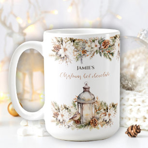 Mug Classic Nom élégant Noël Chocolat chaud Grand