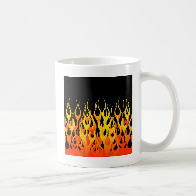 Mug Classic Racing Flames on Solid Black (Droite)