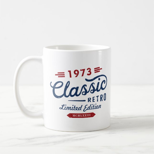 Mug Classic Retro 1973 Limited Edition Anniversaire (Gauche)