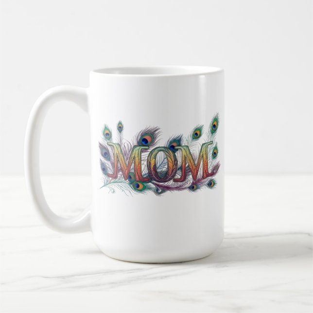 Mug Classique 15 oz : Design "Maman" Réconfortant  (Gauche)