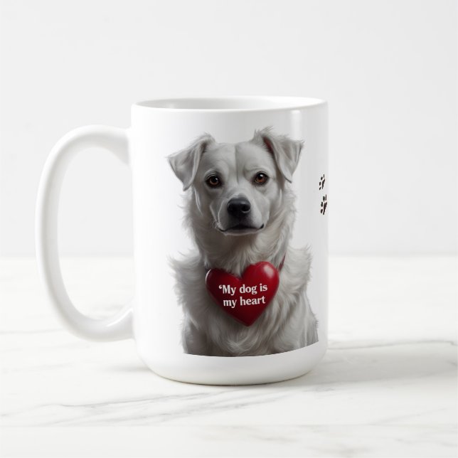 Mug classique 15oz pour Amoureux de les chiens (Gauche)