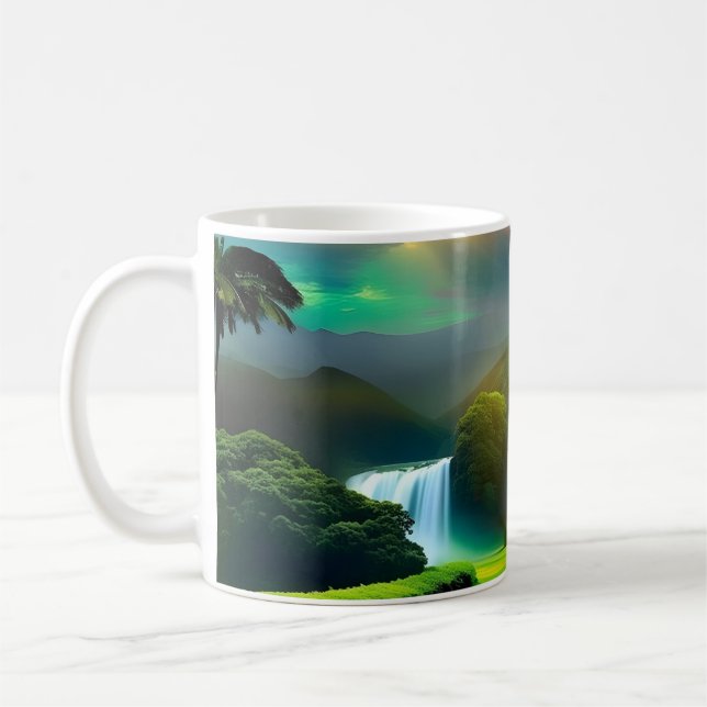 Mug classique, 325 ml beau design tropical (Gauche)