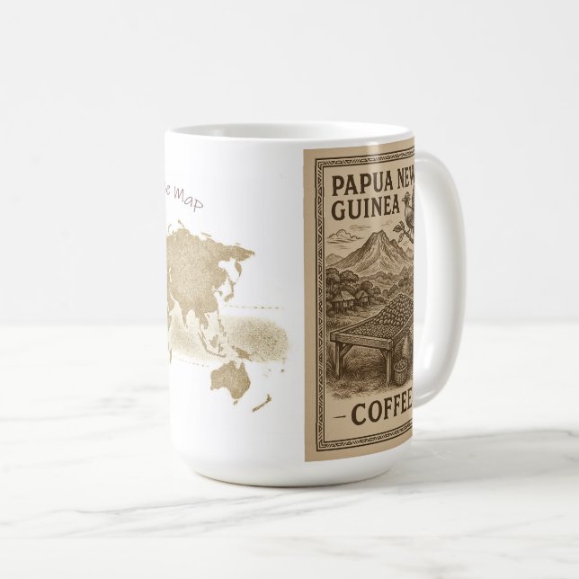 Mug Classique, 325 ml - Café & Papouasie-Nouvelle- (Devant droit)