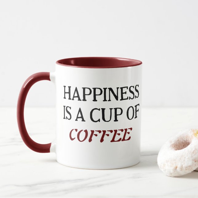 Mug classique à café à deux tons (Avec donut)