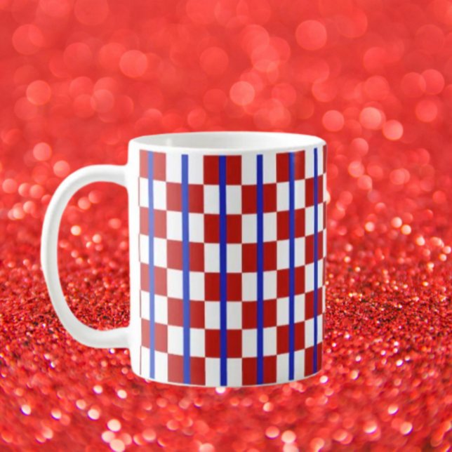 Mug Classique à Damier Patriotique (Créateur téléchargé)
