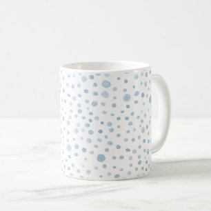 Mug Classique à Points Aquarelle Confettis Céleste