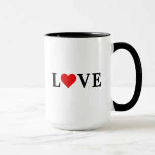 Mug Classique AMOUR Coeur Élégant minimaliste