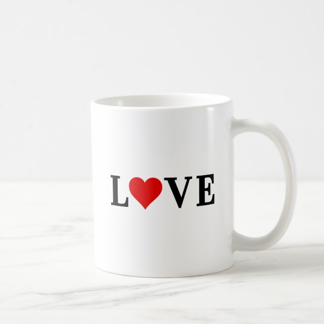 Mug Classique AMOUR Coeur Élégant minimaliste (Droite)