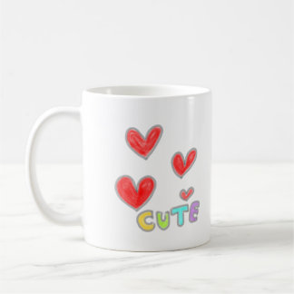 Mug Classique avec des cœurs rouges mignons