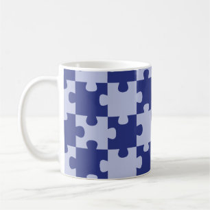 Mug Classique bleu marine Puzzle en mosaïque sans cout