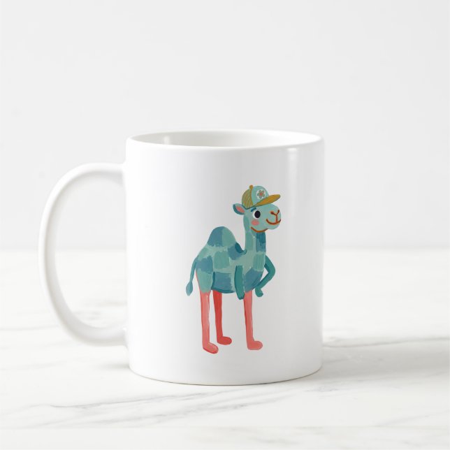 Mug Classique Chameau Mignon Art Populaire (Gauche)