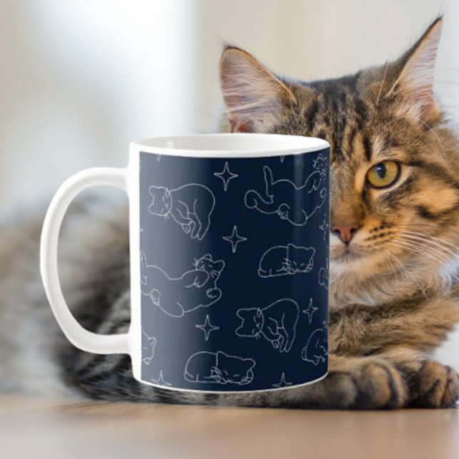 Mug Classique Chat Endormi – Motif de Chat Amateur (Créateur téléchargé)