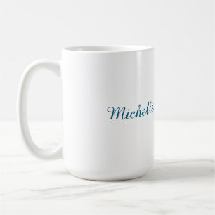 Mug Classique Créatif tendance Bleu Océan Blanc