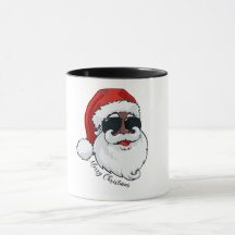 Mug classique de Black Père Noël cool