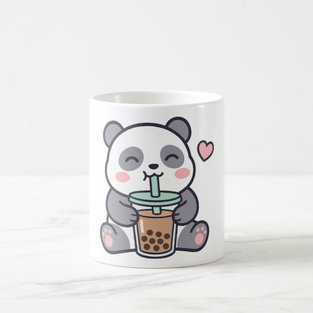 Mug Classique de Bubble Tea au Panda Mignon (Centre)