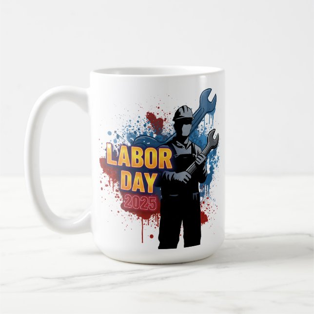 Mug Classique de la fête du Travail – Célébrez avec st (Gauche)