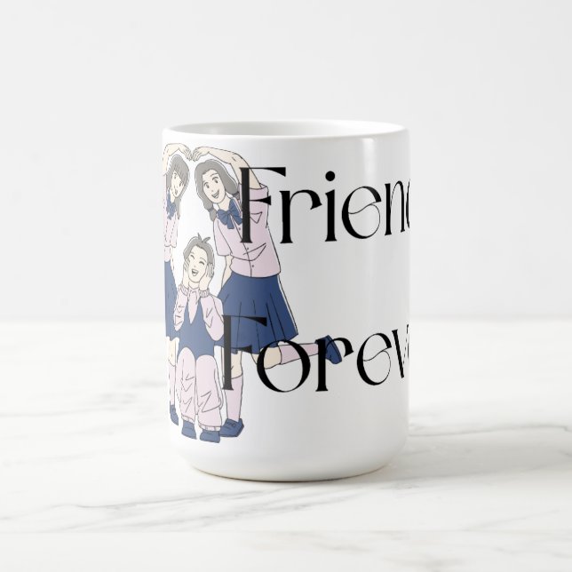 Mug Classique de Style Anime 'Amis pour Toujours' (Centre)