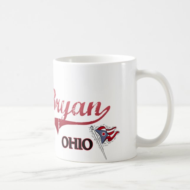 Mug Classique de ville de Bryan Ohio (Droite)