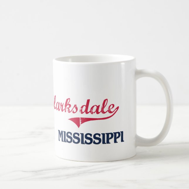 Mug Classique de ville de Clarksdale Mississippi (Droite)
