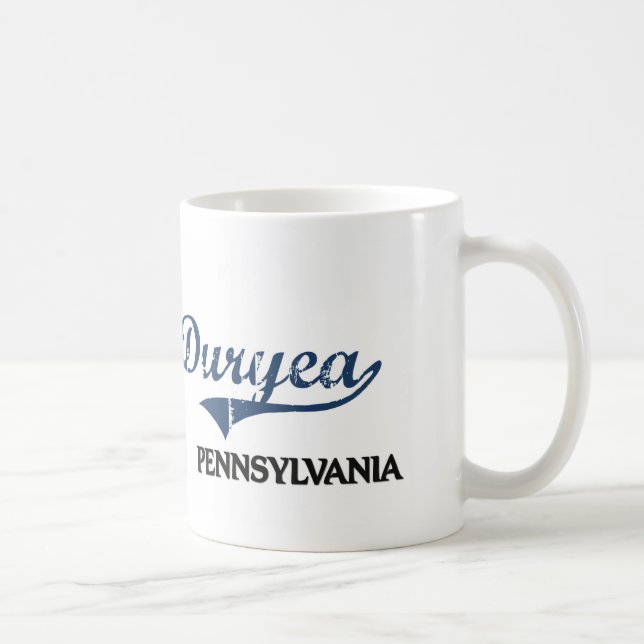 Mug Classique de ville de Duryea Pennsylvanie (Droite)