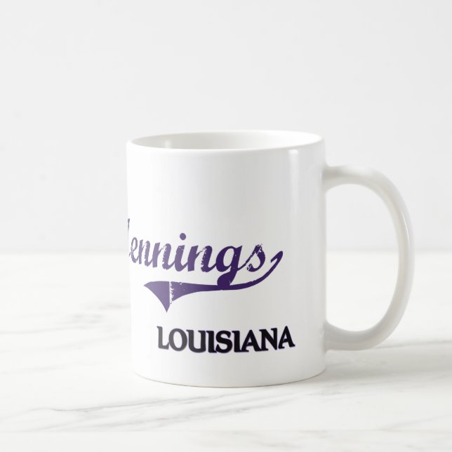 Mug Classique de ville de Jennings Louisiane (Droite)
