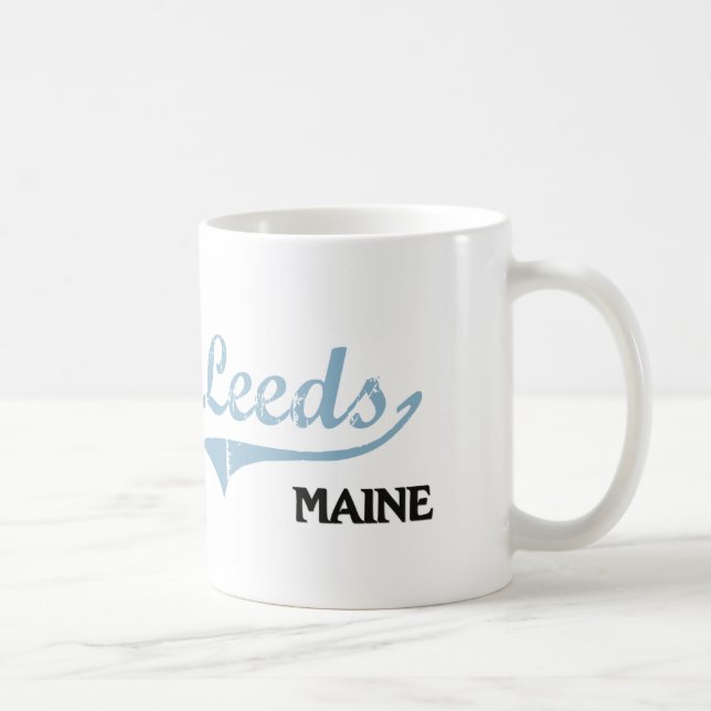 Mug Classique de ville de Leeds Maine (Droite)
