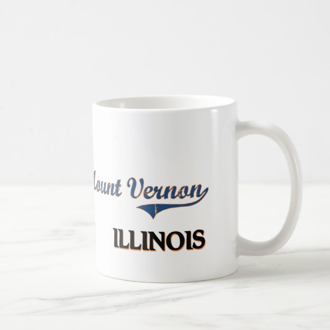 Mug Classique de ville de Mount Vernon l'Illinois (Droite)