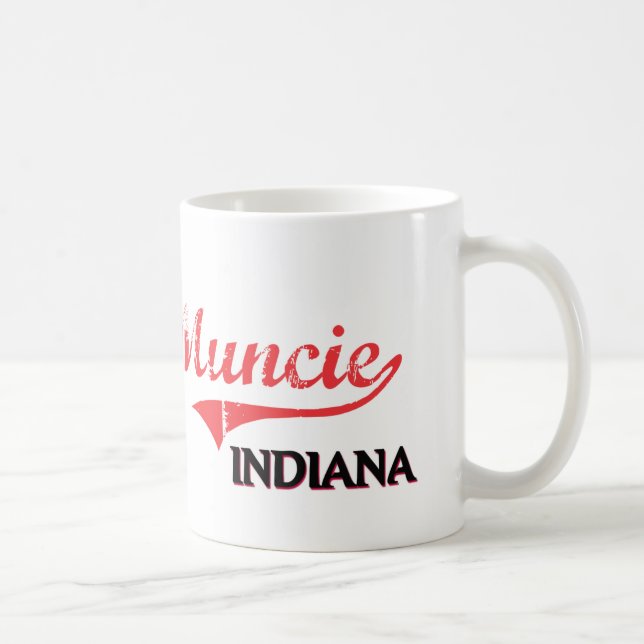 Mug Classique de ville de Muncie Indiana (Droite)
