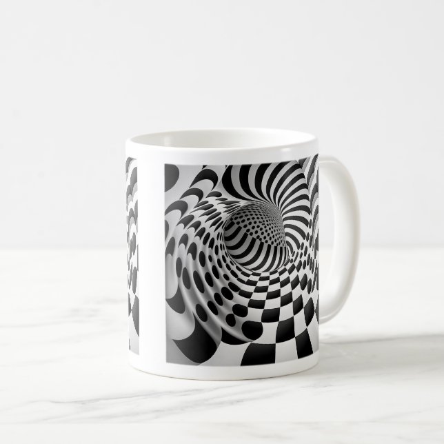 Mug classique du tunnel Op Art, 11 oz (Devant droit)