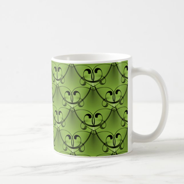 Mug classique en verre, vert citron (Droite)