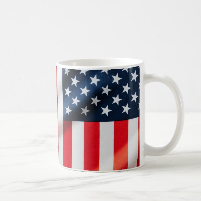 Mug Classique Étoiles et Bandes Patriotiques – USA (Droite)