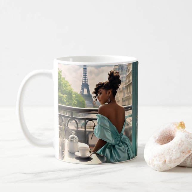 Mug classique | Fille À Paris (Avec donut)