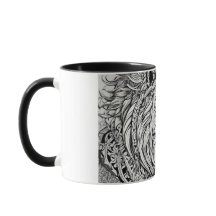 Mug classique inspiré par la tête de lion tribale