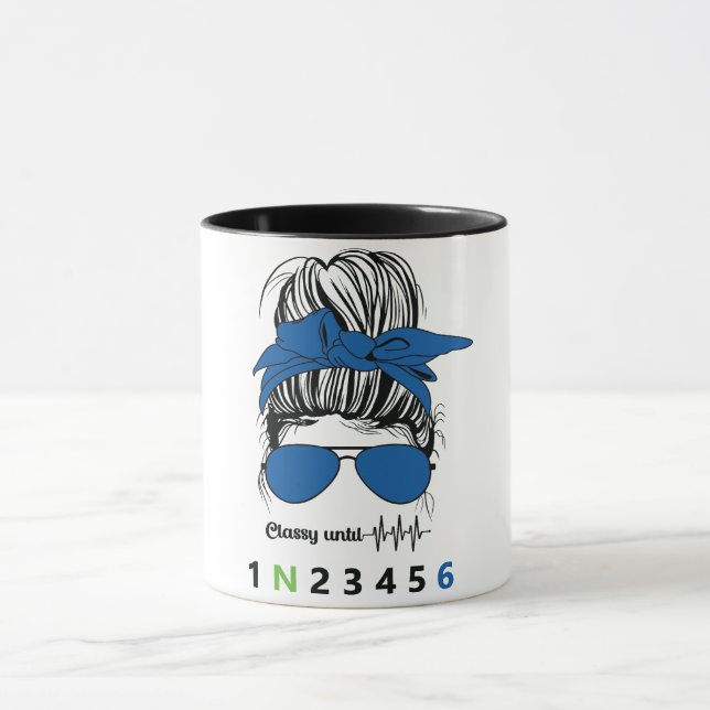 Mug Classique jusqu'à... Funny Motorcycle (Centre)