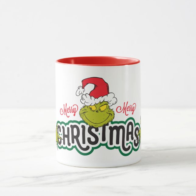 Mug Classique Le Grinch | Joyeux Joyeux Noël (Centre)
