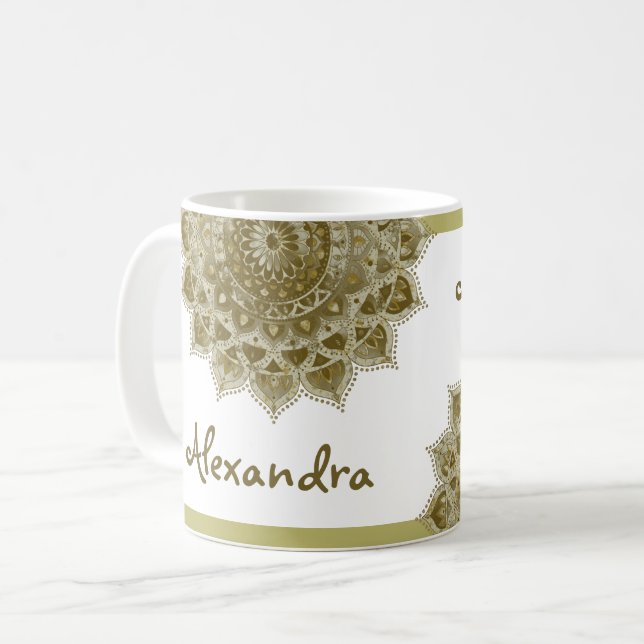 Mug Classique Mandala Inde Style 4 (Devant gauche)