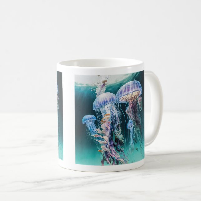 Mug classique méduse, 11 oz (Devant droit)