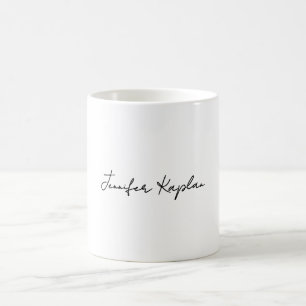 Mug Classique Minimaliste Professionnel Noir & Blanc
