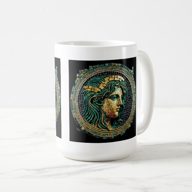 Mug classique, Mystère grecque antique, 15 oz (Devant droit)