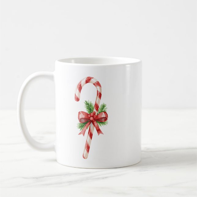 Mug Classique Noël Bâton de Bonbon Arc (Gauche)