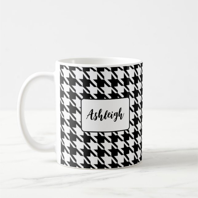 Mug classique noir et blanc personnalisé, 11 oz (Gauche)