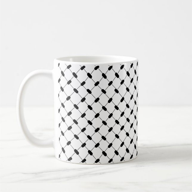 Mug classique Palestine Keffiyeh, 11 oz (Gauche)