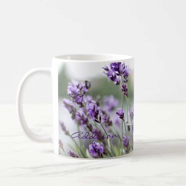 Mug Classique Personnalisé Avec Lavande (Gauche)