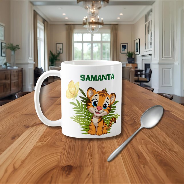 Mug classique personnalisé Little Tiger & Butterfl (Créateur téléchargé)