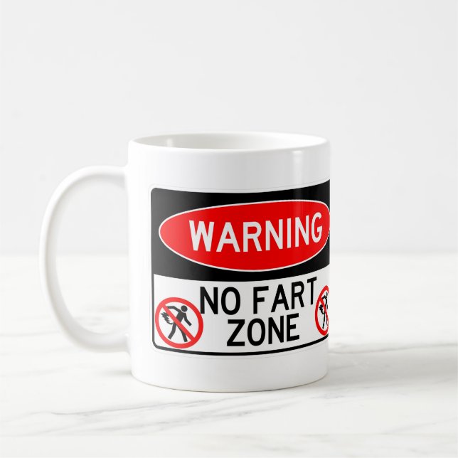 Mug Classique très amusant Pas de panier Zone Signale  (Gauche)