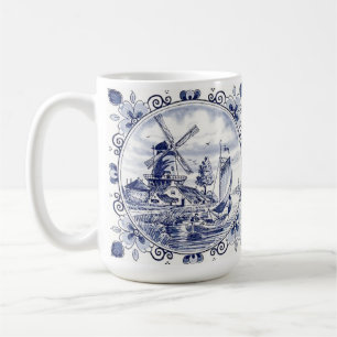 Mug Classique Vintage Chic Hollandais Windmill Delft B