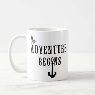 Mug Classique vintage d'Ancre que l'aventure commence